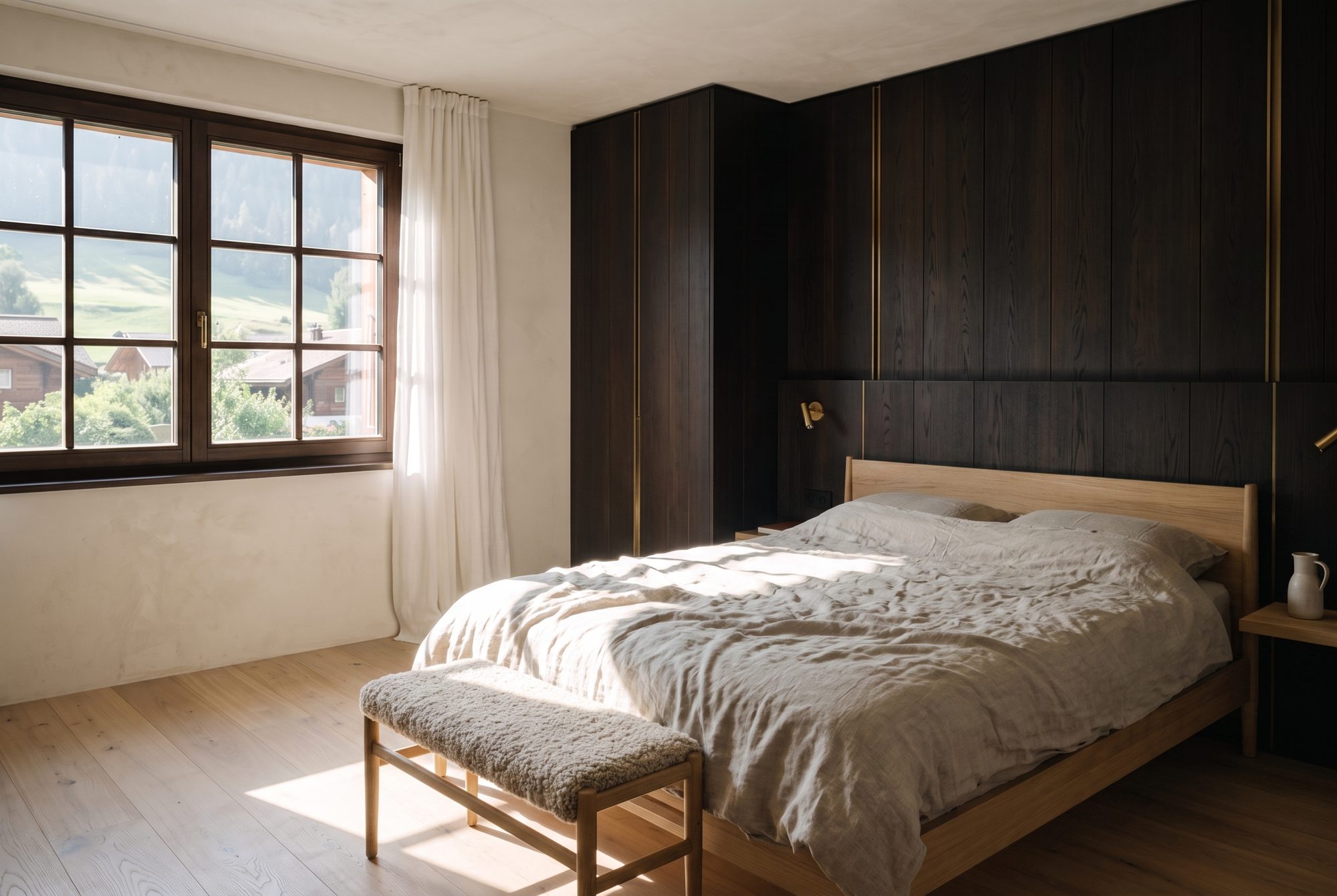 Schlafzimmer im Gartengeschoss