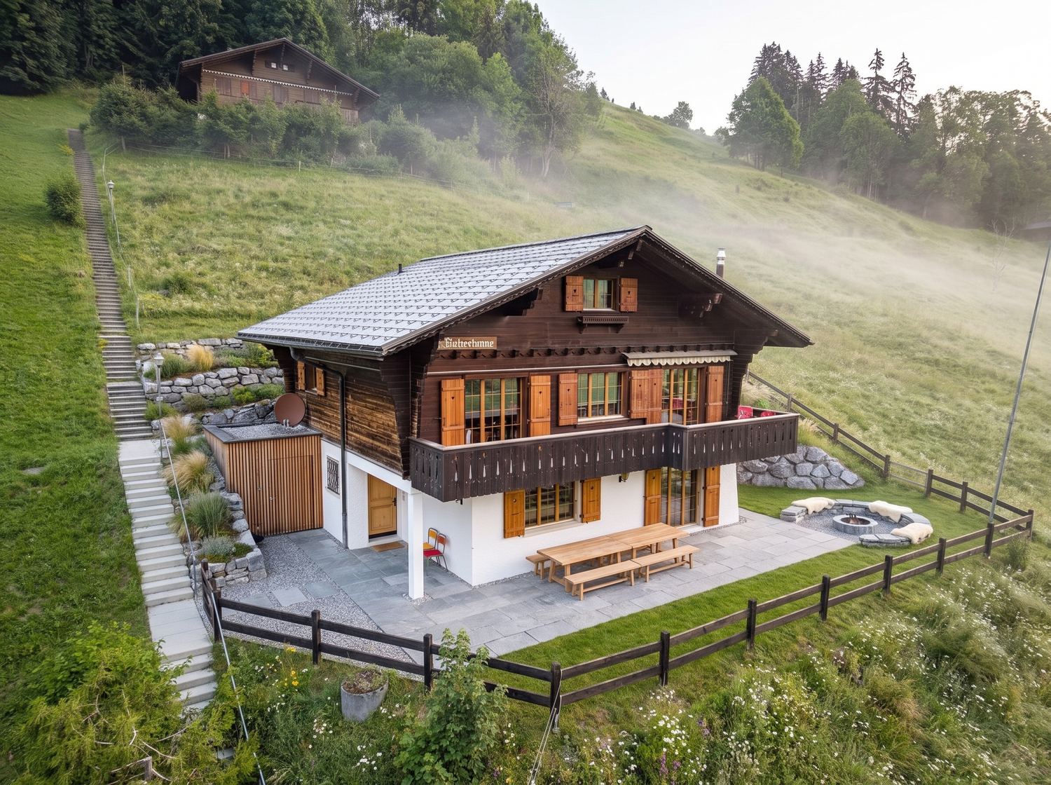 Variante ohne Wasser mit Feuerstelle