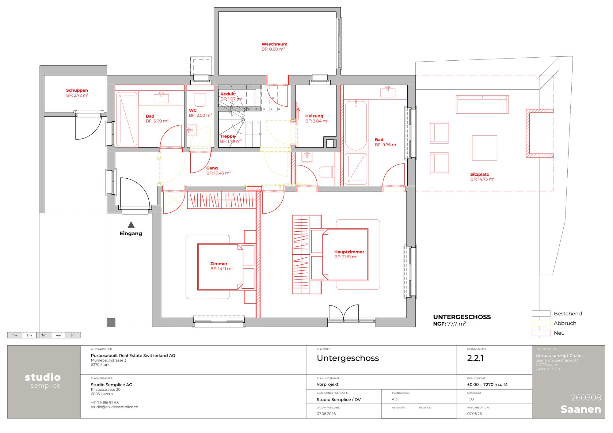 Grundriss Untergeschoss